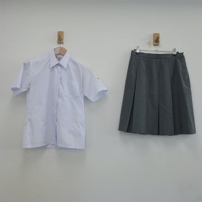 【中古】神奈川県 上溝高等学校 女子制服 2点（シャツ・スカート）sf022862