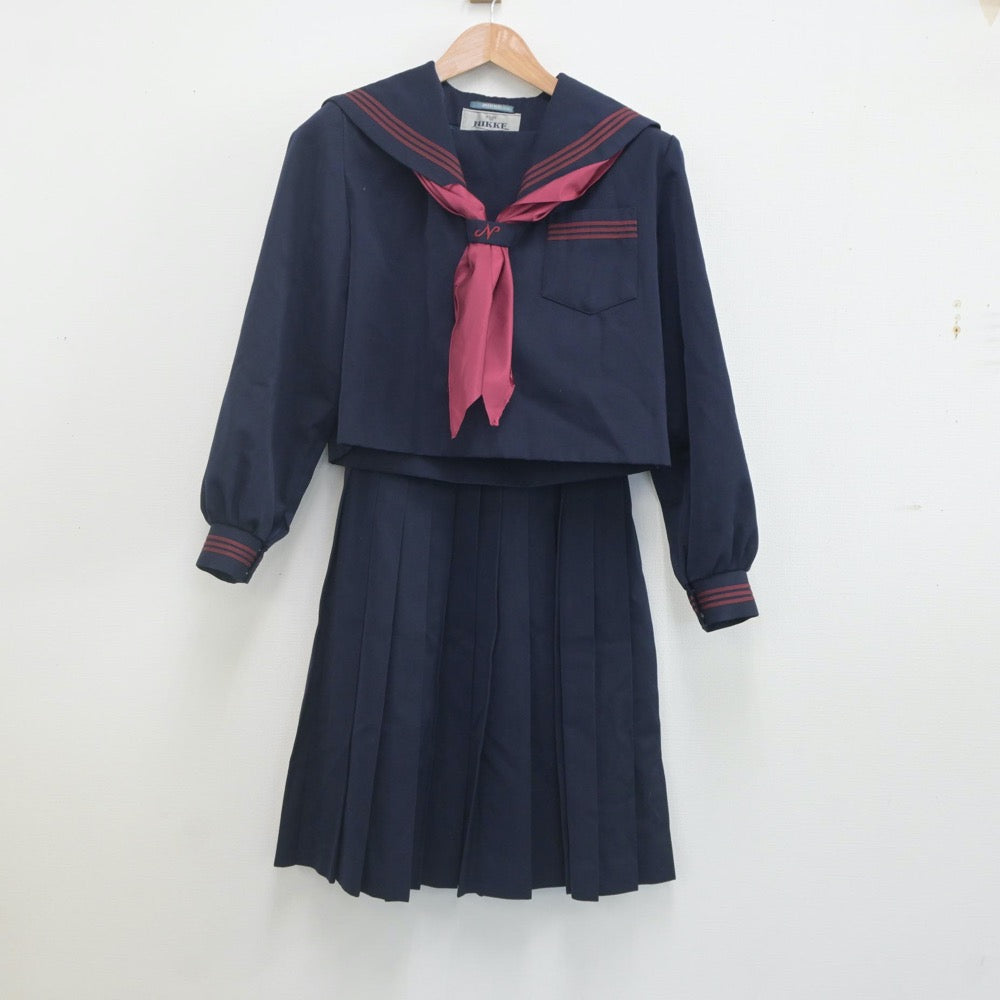 【中古】宮城県 中田中学校 女子制服 3点（セーラー服・スカート）sf022870