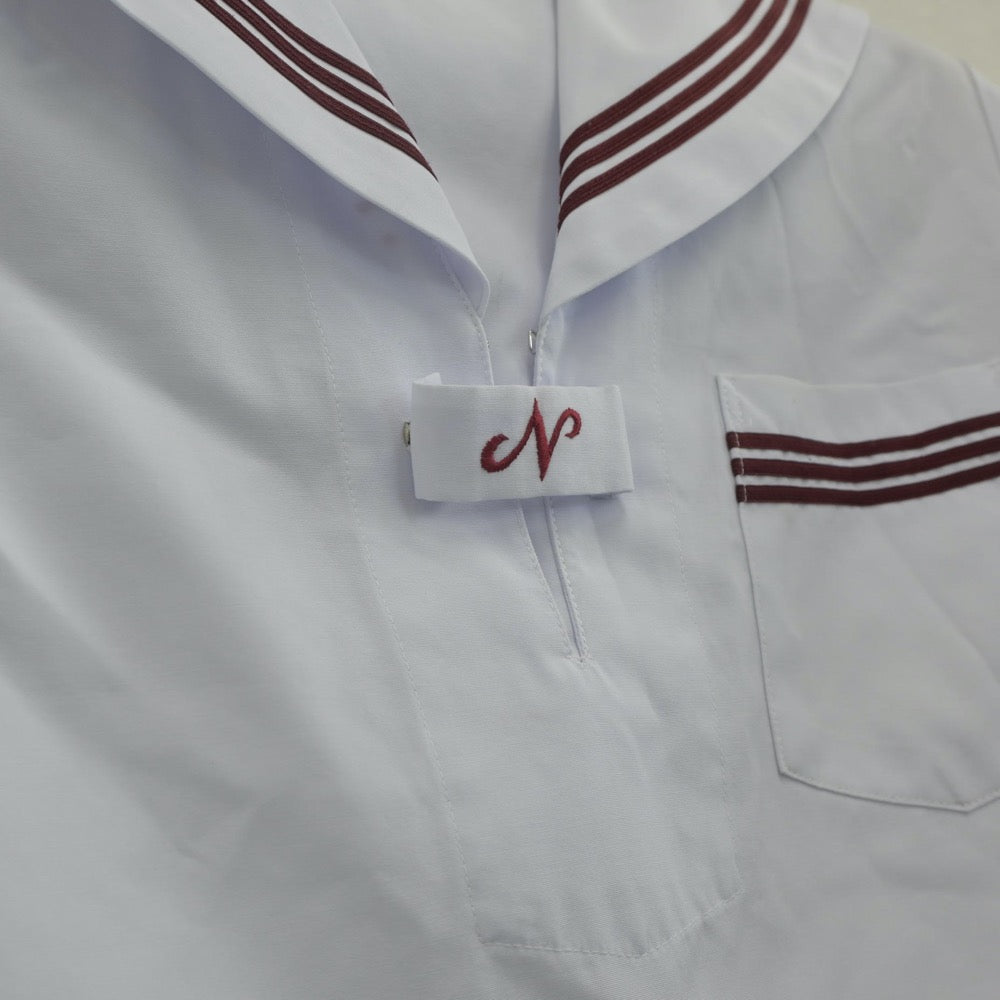 【中古】宮城県 中田中学校 女子制服 3点（セーラー服・セーラー服・スカート）sf022871