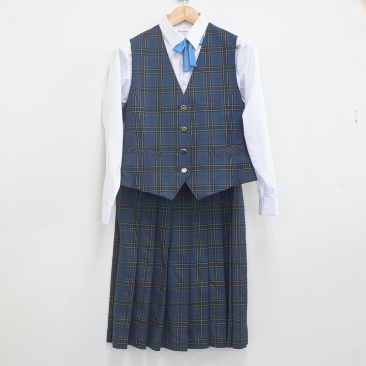 中古制服】山梨県 韮崎高等学校 女子制服 5点（ブレザー・シャツ