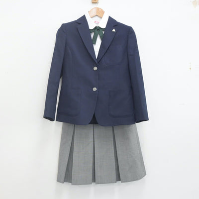 【中古】北海道 旭川忠和中学校 女子制服 6点（ブレザー・シャツ・ベスト・スカート）sf022889