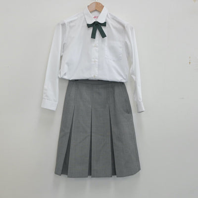 【中古】北海道 旭川忠和中学校 女子制服 6点（ブレザー・シャツ・ベスト・スカート）sf022889