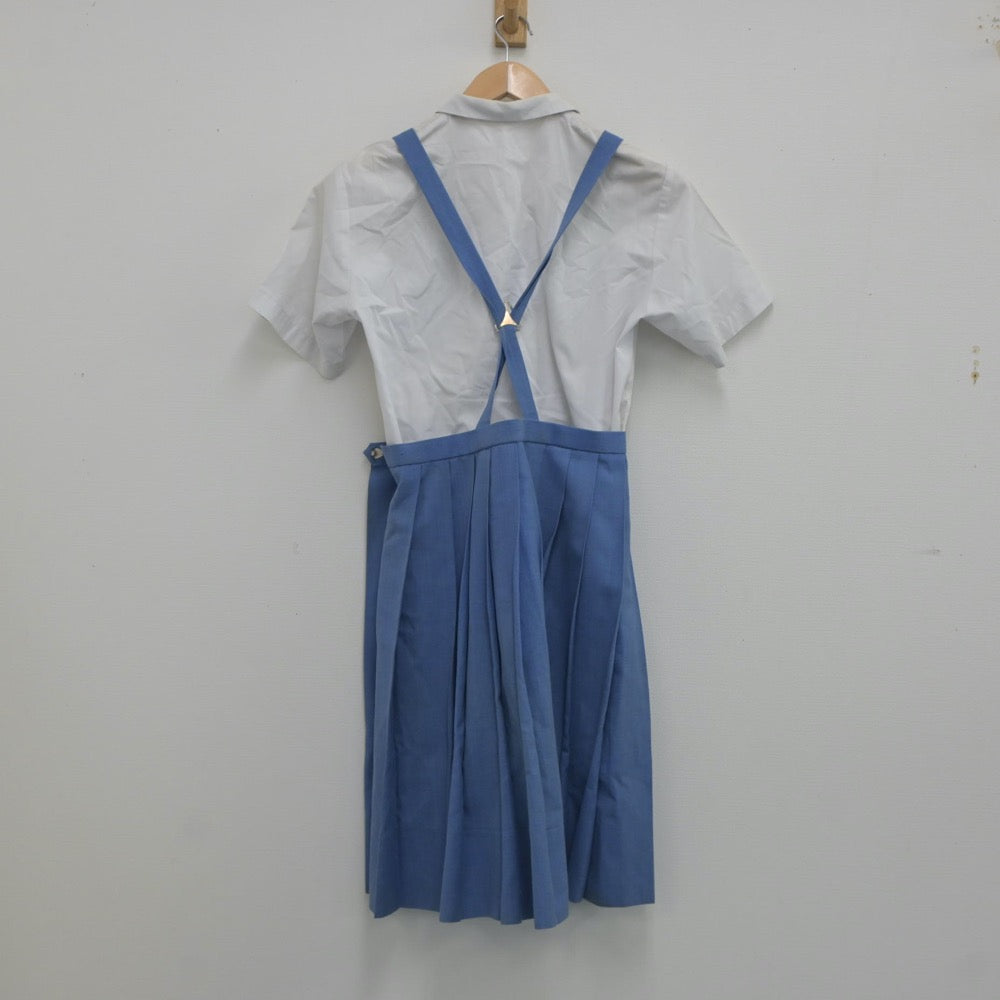 【中古】福岡県 筑後北中学校 女子制服 2点（シャツ・スカート）sf022891