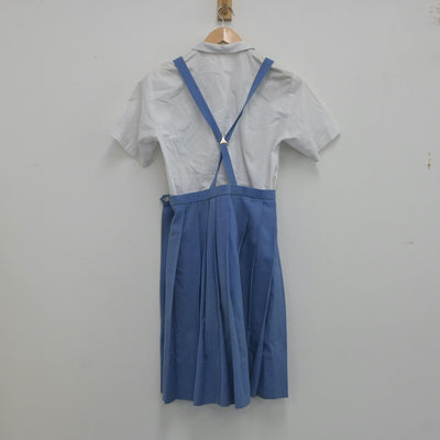 【中古】福岡県 筑後北中学校 女子制服 2点（シャツ・スカート）sf022891