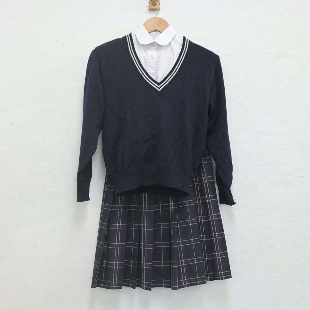 中古制服】福岡県 西日本短期大学附属高等学校 女子制服 5点（ブレザー・シャツ・ニット・スカート）sf022893【リサイクル学生服】 | 中古制服 通販パレイド