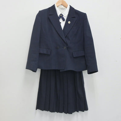 【中古】福岡県 八女高等学校 女子制服 6点（ブレザー・シャツ・ニット・スカート）sf022895