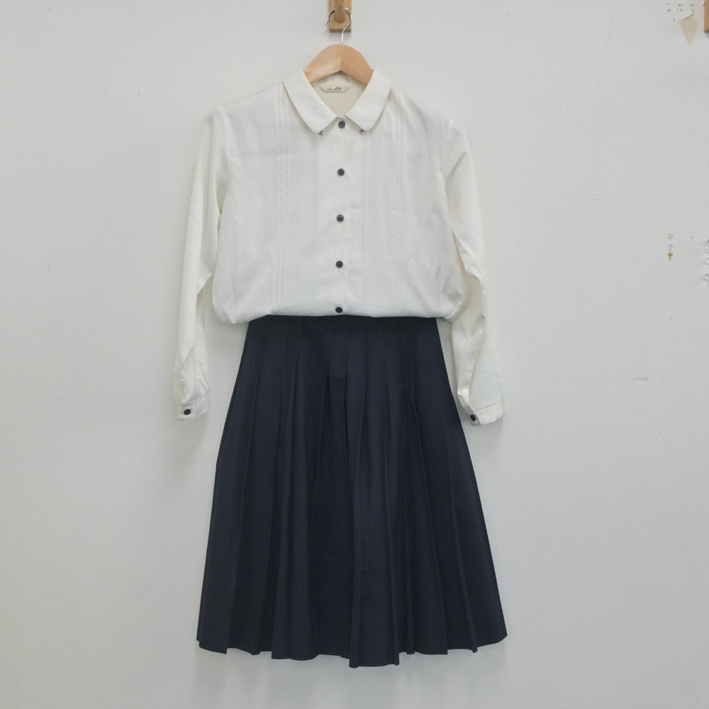 【中古】福岡県 八女高等学校 女子制服 3点（シャツ・ベスト・スカート）sf022896