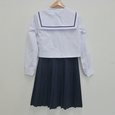 【中古】和歌山県 明和中学校 女子制服 4点（セーラー服・スカート）sf022908