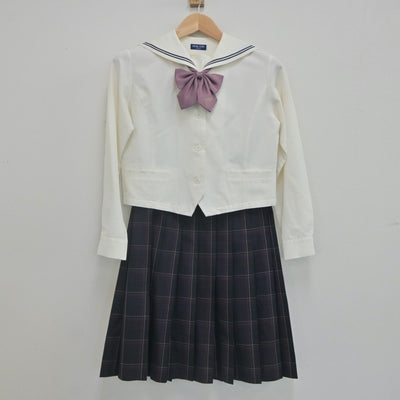 【中古】愛知県 桜花学園高等学校 女子制服 3点（セーラー服・スカート）sf022914