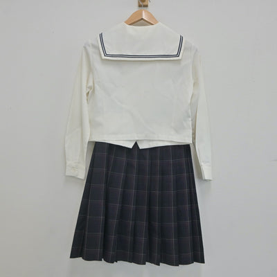 【中古】愛知県 桜花学園高等学校 女子制服 3点（セーラー服・スカート）sf022914