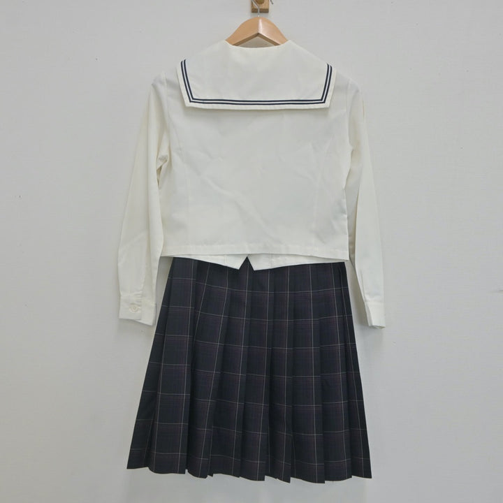 【中古】愛知県 桜花学園高等学校 女子制服 3点（セーラー服・スカート）sf022914