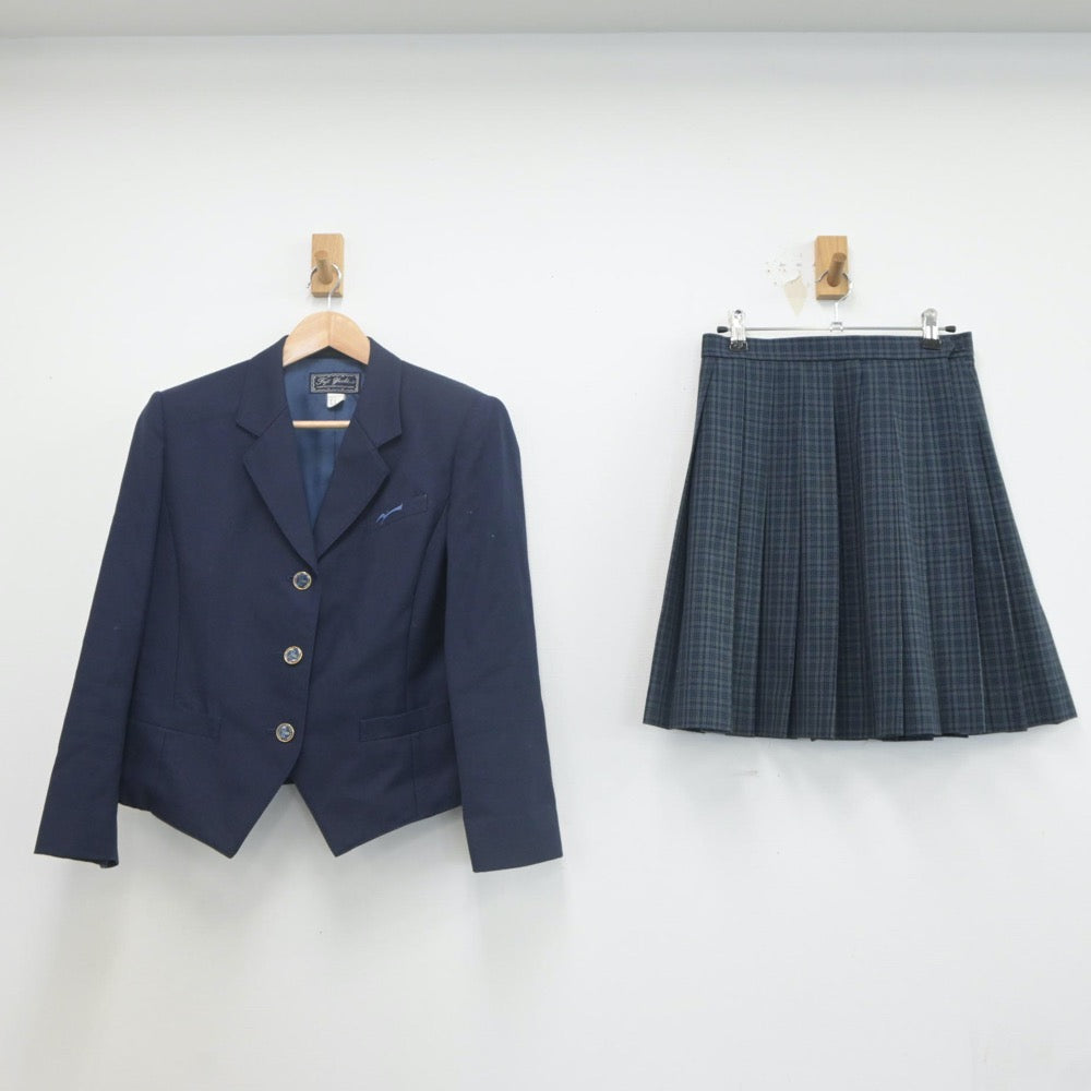 【中古】山形県 鶴岡中央高等学校 女子制服 3点（ブレザー・スカート）sf022920