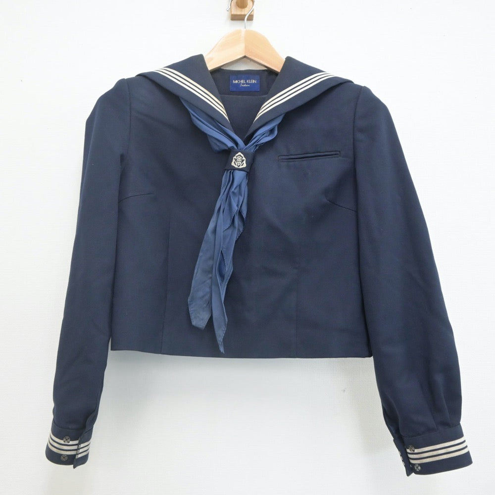 【中古】東京都 金町中学校 女子制服 3点（セーラー服・ジャンパースカート）sf022924