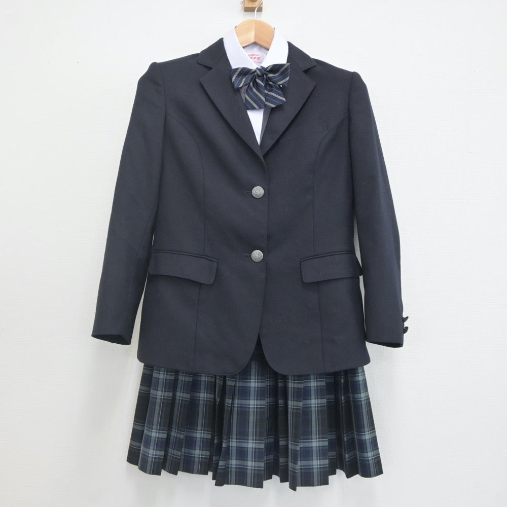 【中古】東京都 浅草高等学校 女子制服 4点（ブレザー・シャツ・スカート）sf022928