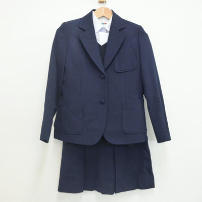 【中古】埼玉県 大宮北高等学校 女子制服 5点（ブレザー・シャツ・ニット・スカート）sf022938