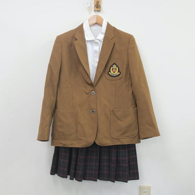 【中古】栃木県 真岡東中学校 女子制服 3点（ブレザー・シャツ・スカート）sf022953