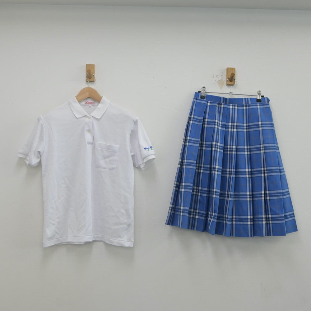 【中古】栃木県 真岡東中学校 女子制服 2点（シャツ・スカート）sf022954