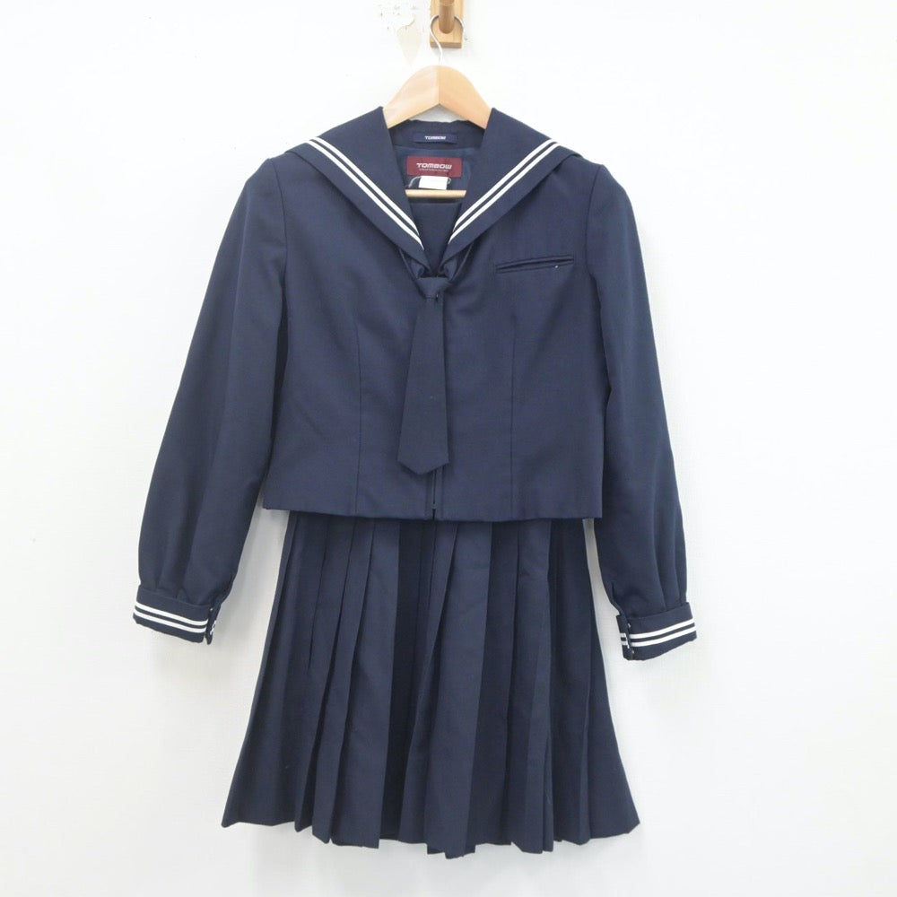 【中古】千葉県 稲毛中学校 女子制服 3点（セーラー服・スカート）sf022960