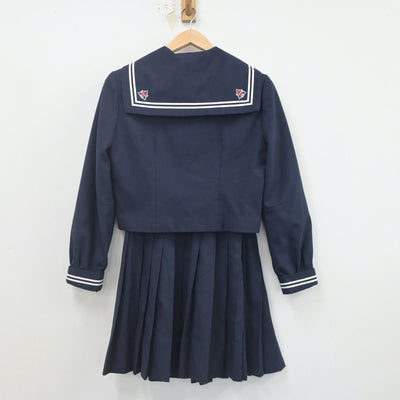 【中古】千葉県 稲毛中学校 女子制服 3点（セーラー服・スカート）sf022960