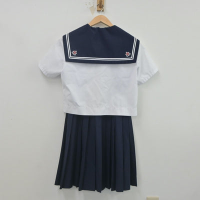 【中古】千葉県 稲毛中学校 女子制服 3点（セーラー服・スカート）sf022964