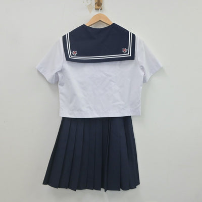 【中古】千葉県 稲毛中学校 女子制服 2点（セーラー服・スカート）sf022966