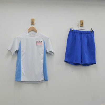 【中古】千葉県 稲毛中学校 女子制服 2点（体操服 上・体操服 下）sf022969