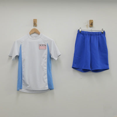 【中古】千葉県 稲毛中学校 女子制服 2点（体操服 上・体操服 下）sf022970