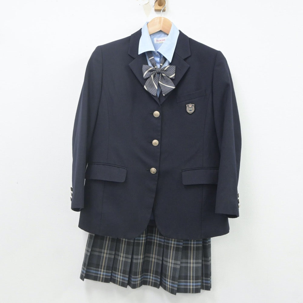 【中古】東京都 拓殖大学第一高等学校 女子制服 5点（ブレザー・ニット・シャツ・スカート）sf022973