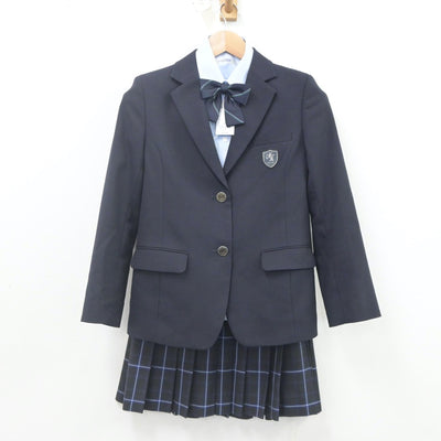 【中古】茨城県 葵陵高等学校 女子制服 5点（ブレザー・ニット・シャツ・スカート）sf022976