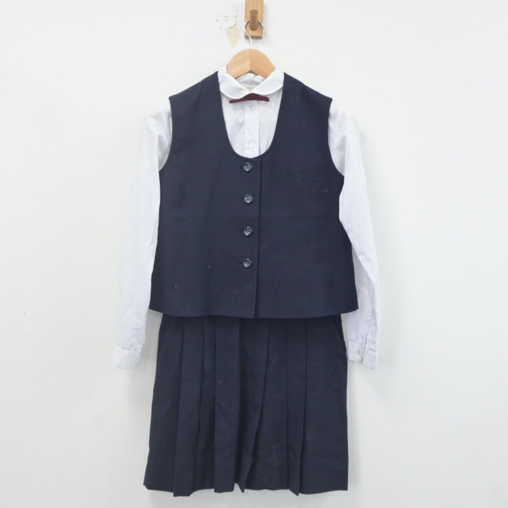 【中古】東京都 女子美術大学付属高等学校 女子制服 6点（ブレザー・ベスト・シャツ・スカート）sf022994