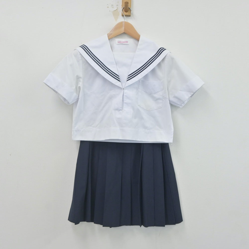 【中古】大阪府 高美中学校 女子制服 2点（セーラー服・スカート）sf022998