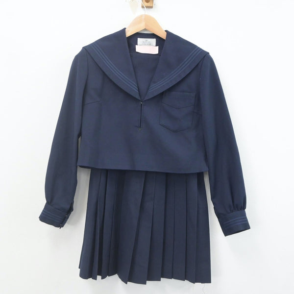 【中古】大阪府 高美中学校 女子制服 2点（セーラー服・スカート 