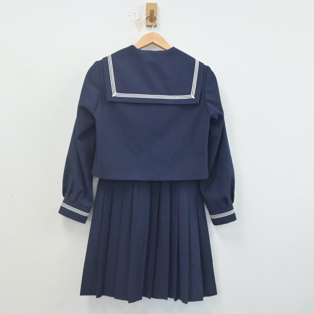 【中古】北海道 函館北中学校 女子制服 3点（セーラー服・スカート）sf023000