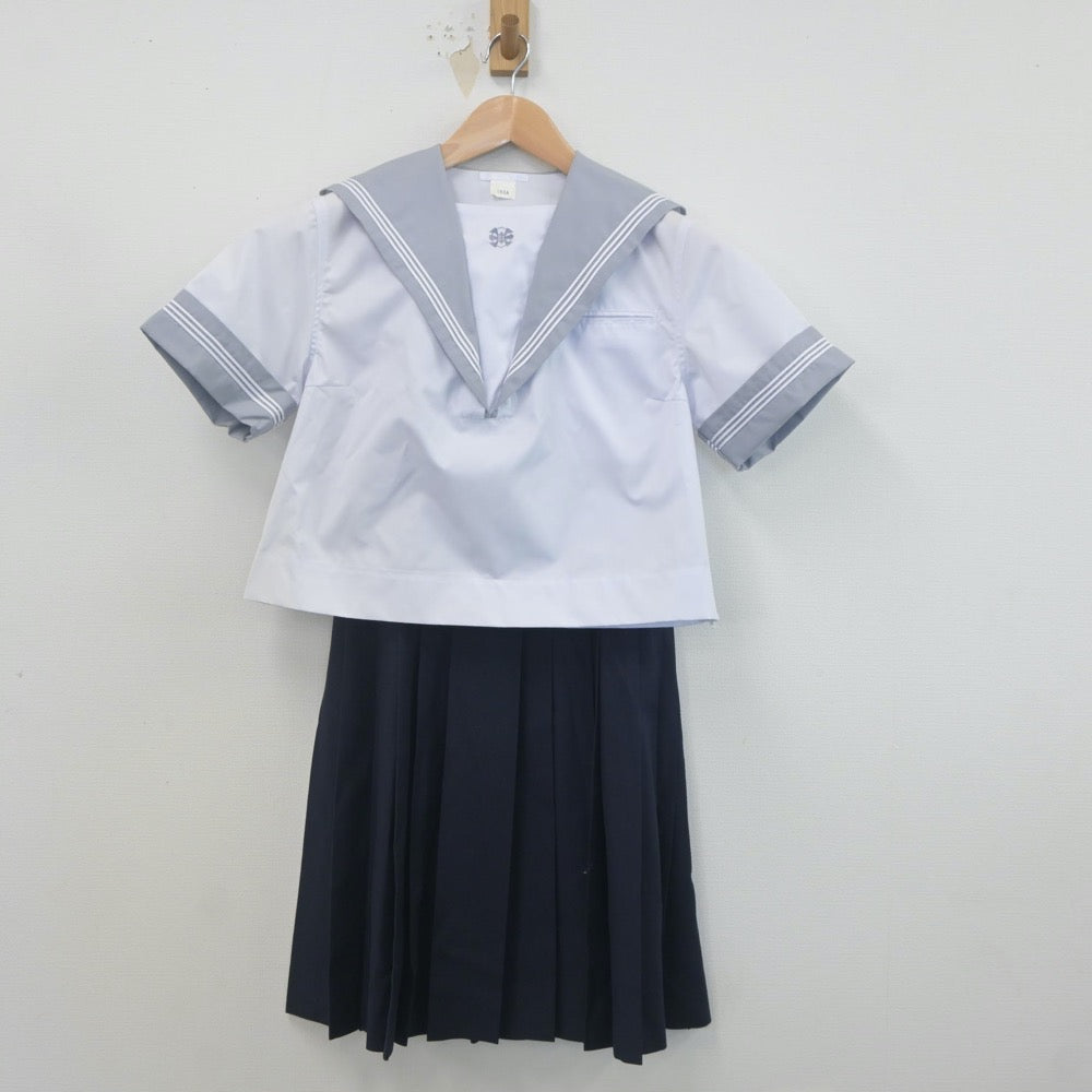 【中古】北海道 函館北中学校 女子制服 2点（セーラー服・スカート）sf023001