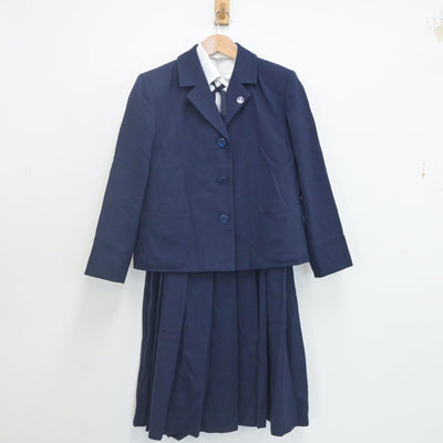 【中古】新潟県 新潟中央高等学校 女子制服 5点（ブレザー・シャツ・ジャンパースカート）sf023005