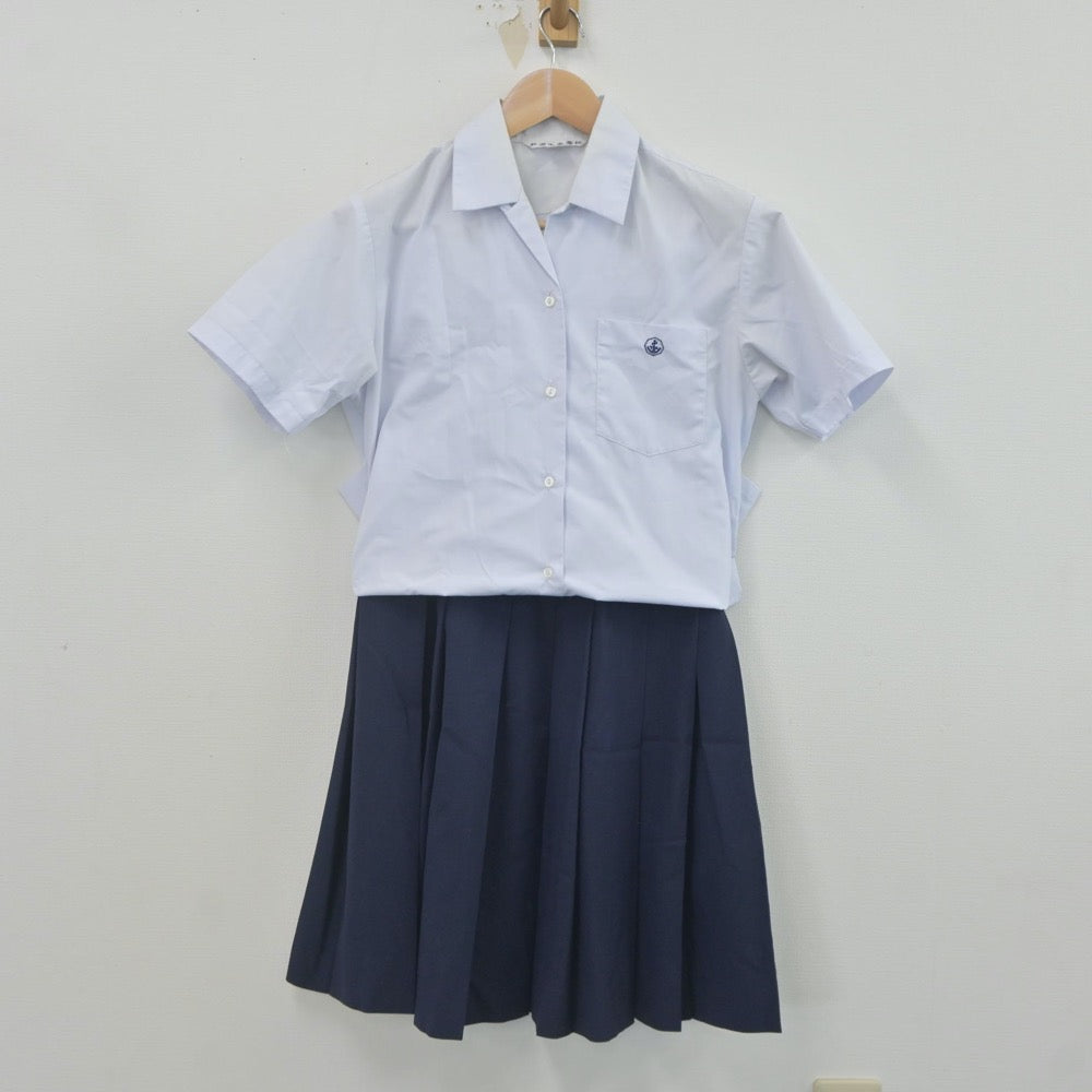 【中古】新潟県 新潟中央高等学校 女子制服 2点（シャツ・スカート）sf023013