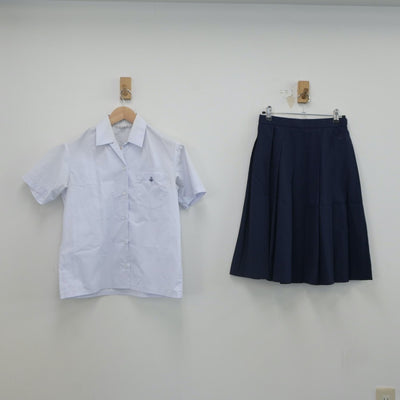 【中古】新潟県 新潟中央高等学校 女子制服 2点（シャツ・スカート）sf023013