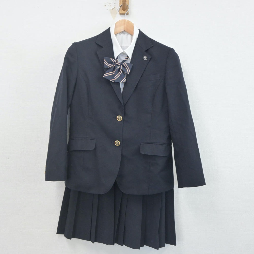 【中古】神奈川県 法政大学第二高等学校 女子制服 5点（ブレザー・シャツ・スカート）sf023025