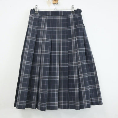 【中古】千葉県 麗澤中学校 女子制服 3点（ニットベスト・シャツ・スカート）sf023033