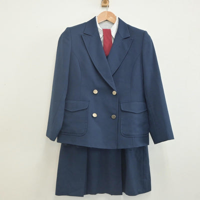 【中古】熊本県 熊本学園大学付属高等学校 女子制服 6点（ブレザー・ニット・シャツ・スカート）sf023035