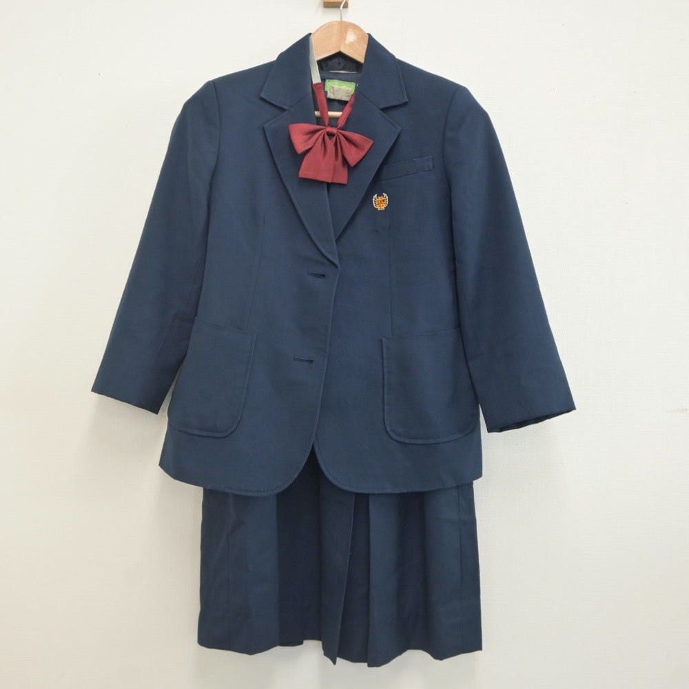 【中古】埼玉県 前川中学校 女子制服 3点（ブレザー・ジャンパースカート）sf023039