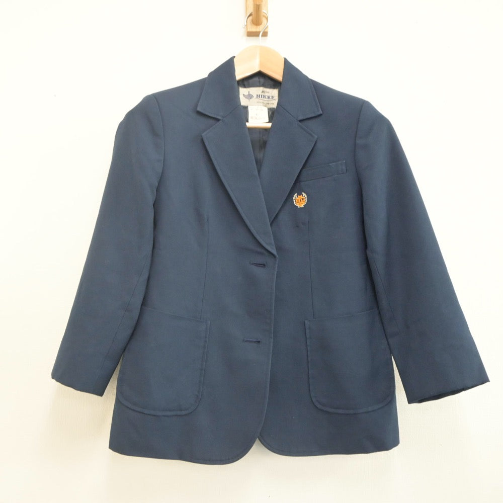 【中古】埼玉県 前川中学校 女子制服 3点（ブレザー・ジャンパースカート）sf023039