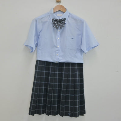 【中古】神奈川県 厚木商業高等学校 女子制服 2点（シャツ・スカート）sf023059