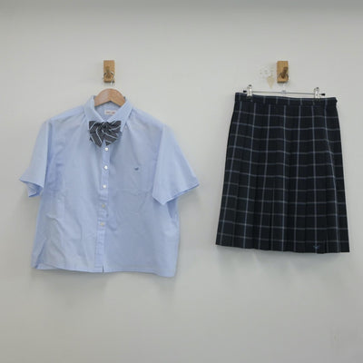 【中古】神奈川県 厚木商業高等学校 女子制服 2点（シャツ・スカート）sf023059