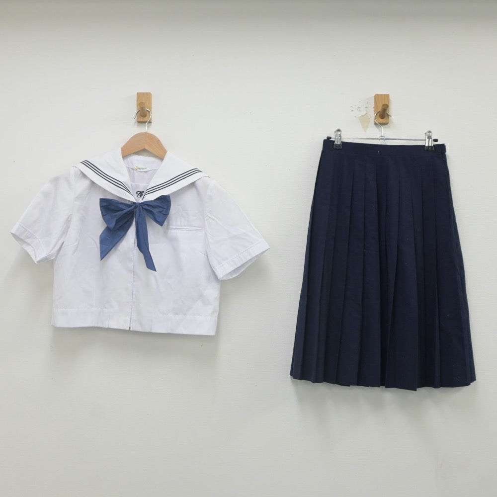 【中古】埼玉県 越谷中央中学校 女子制服 3点（セーラー服・スカート）sf023071