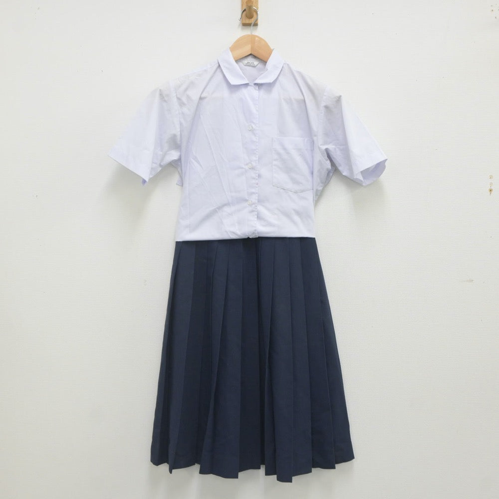 【中古】奈良県 山添中学校 女子制服 3点（セーラー服・シャツ・スカート）sf023083