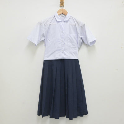 【中古】奈良県 山添中学校 女子制服 3点（セーラー服・シャツ・スカート）sf023083