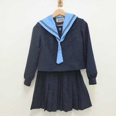 【中古】奈良県 山添中学校 女子制服 3点（セーラー服・スカート）sf023084