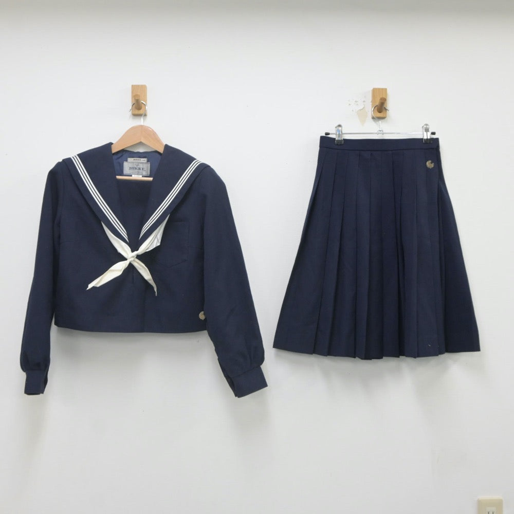三越 - 高校 制服スカート 中古制服】埼玉県 川越高等学校 女子制服 3点（セーラー服