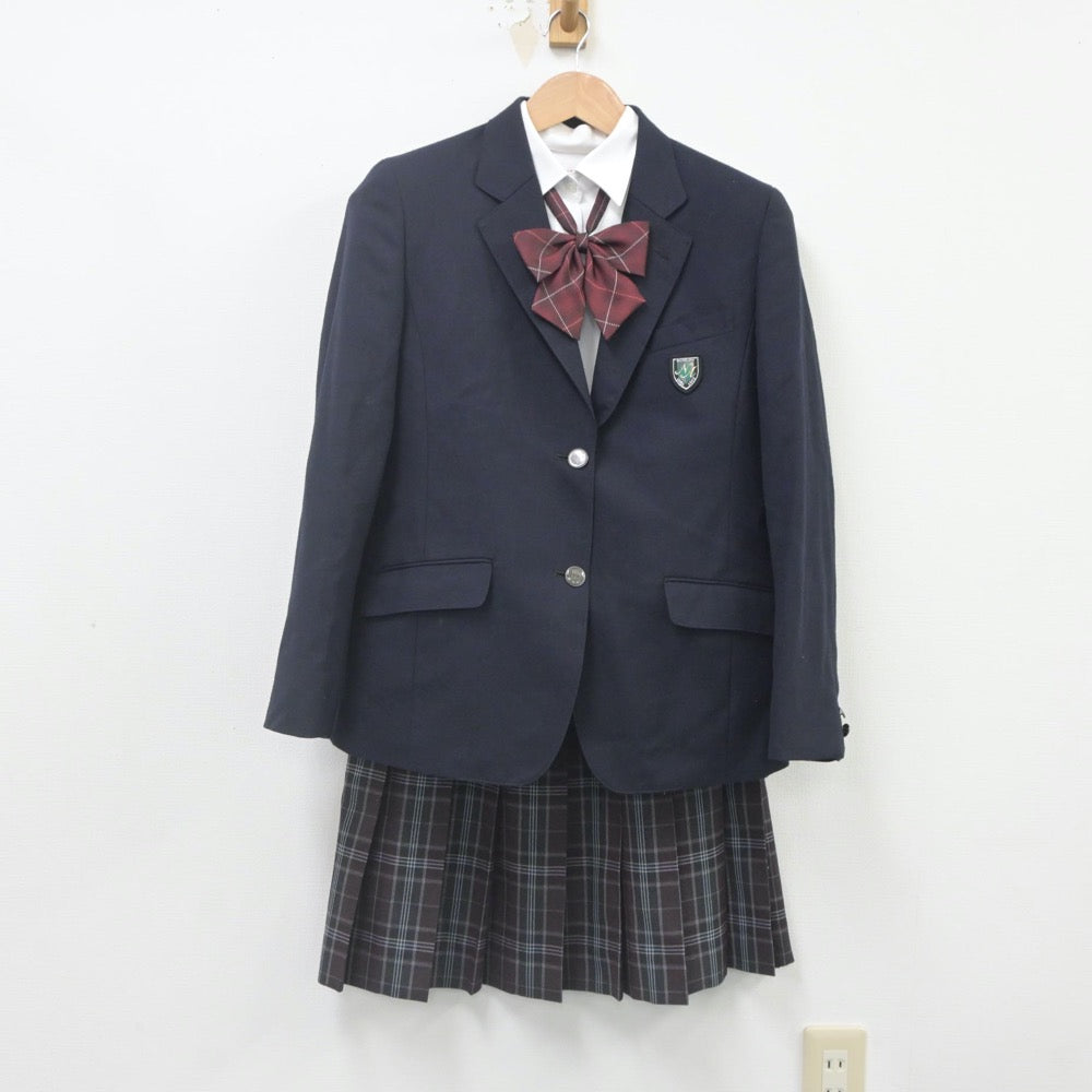 【中古】神奈川県 私立旭丘高等学校 女子制服 5点（ブレザー・シャツ・スカート）sf023090